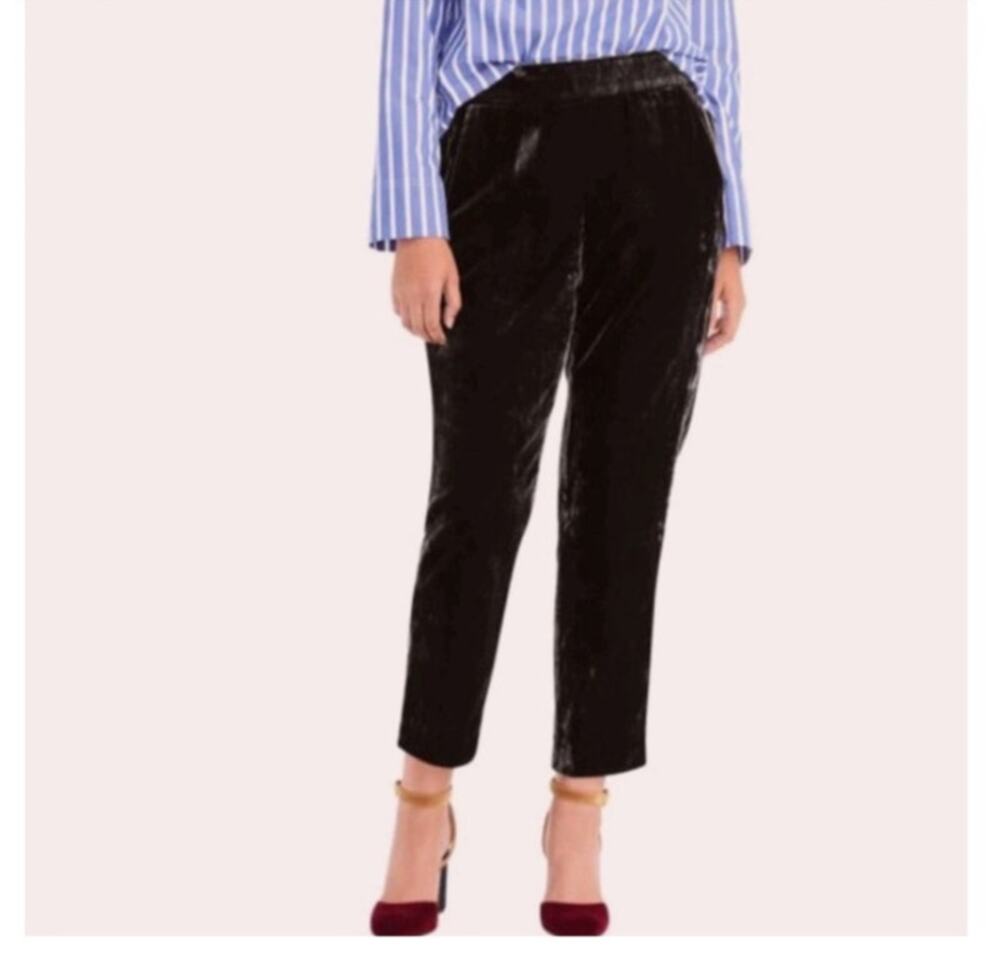 J Crew Easy Velvet Pull On Pants Size 2 Holiday Party Date Night Whimsigoth